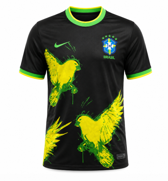 Maillot Concept Brésil Noir & Jaune – Édition Street Art