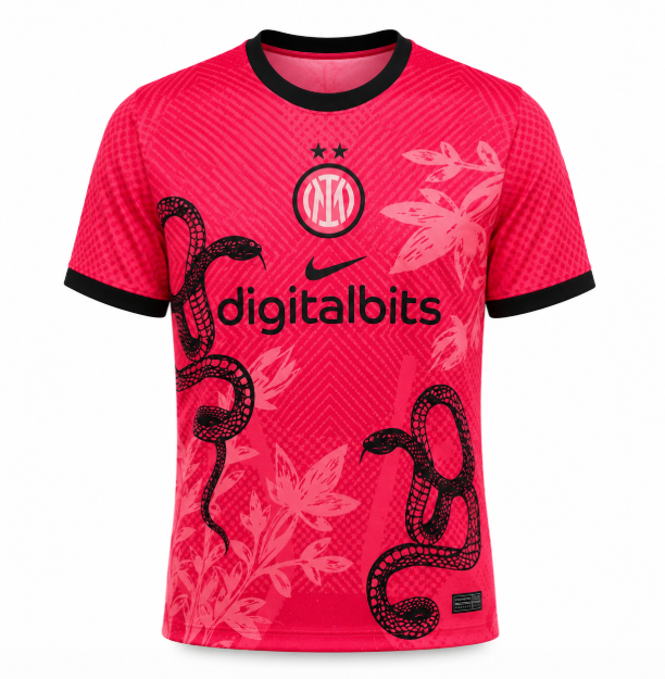 Maillot Inter Milan Rose Serpent – Édition Botanique Exclusive