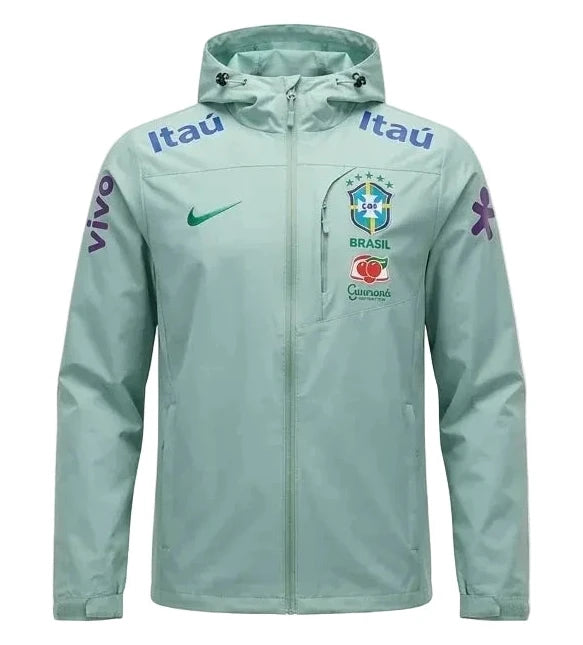 Veste coupe-vent Brésil vert menthe