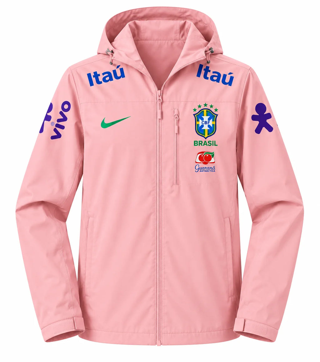 Veste coupe-vent Brésil rose pale