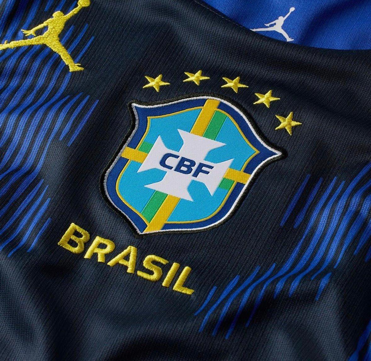 Maillot Brésil CDM 2026 - Extérieur Noir & Bleu - Prestige Maillot